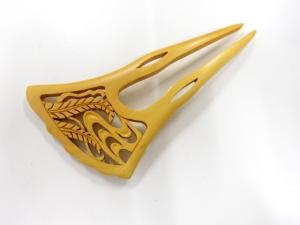 アンティーク　本柘植　透かし　簪